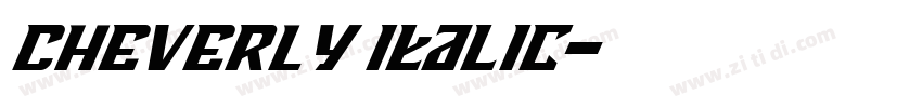 CHEVERLY Italic字体转换 CHEVERLY Italic字体转换